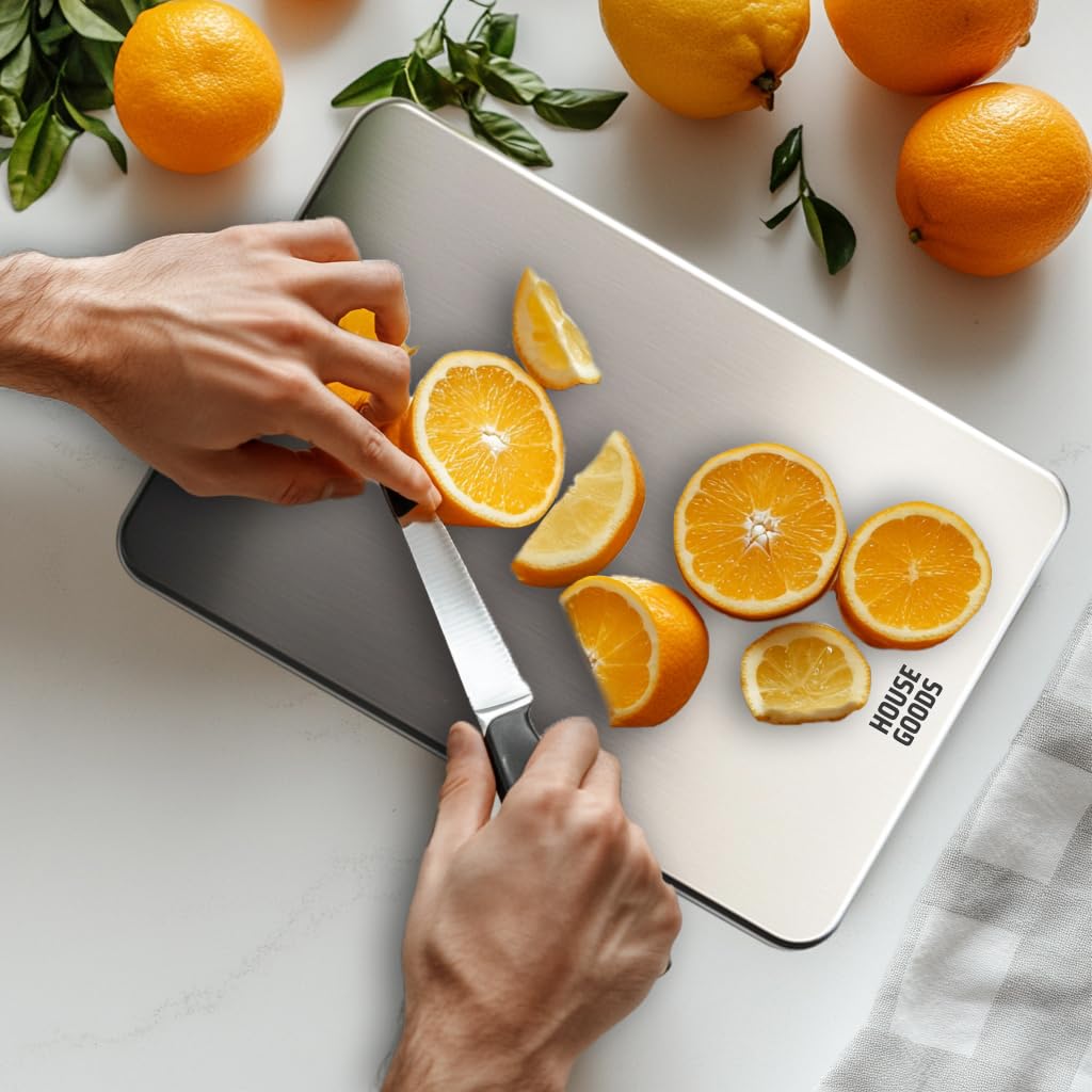 Stainless Steel Chopping Board Vegetable,Fruit Cutting, Kneeding, Cake Prep, Heavy Duty Chopping-Board