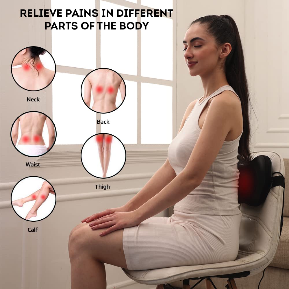 UK-0102 Body Massage Pillow neck massager cushion seat stress pain relief relax massage Car or Electronic Massage Pillow Massager 8 Ball Neck Shoulder Massager Back