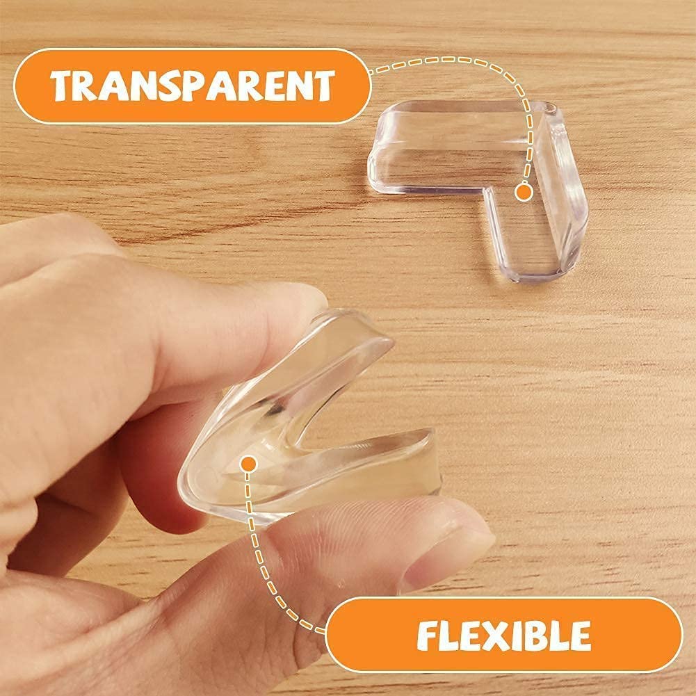 UK-0273 4-Pcs Edge Protector for Furniture Table Corner Guards for Sharp Edges Silicon Corner Protector