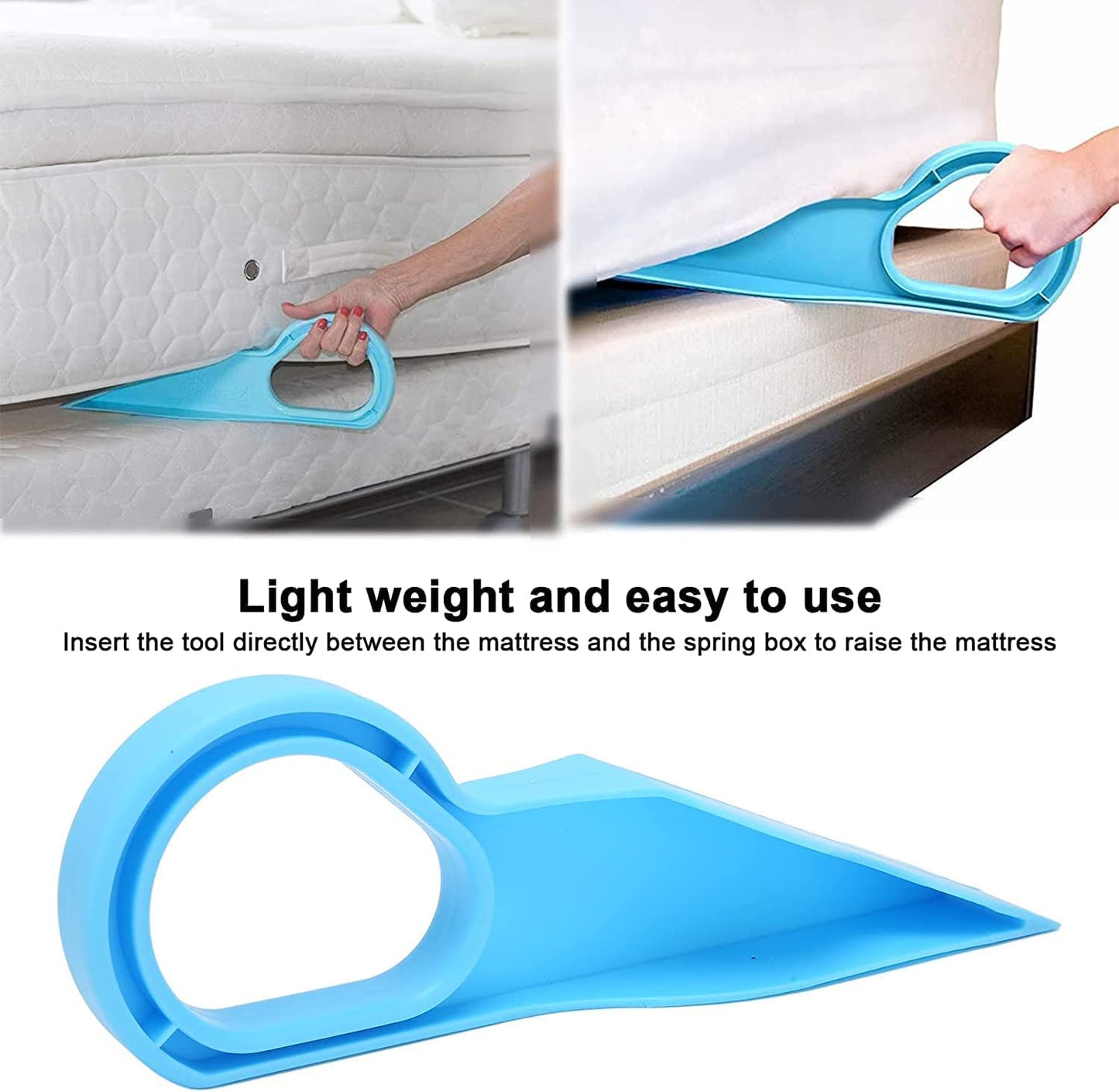 UK-0702 Mattress Lifter Tool 2 in 1 Bed Sheet Tuck in Tool, Mattress Lifter Stand Bed Lifter Helps Lift and Hold Mattress Wedge Elevator Tool Bed Making Tool