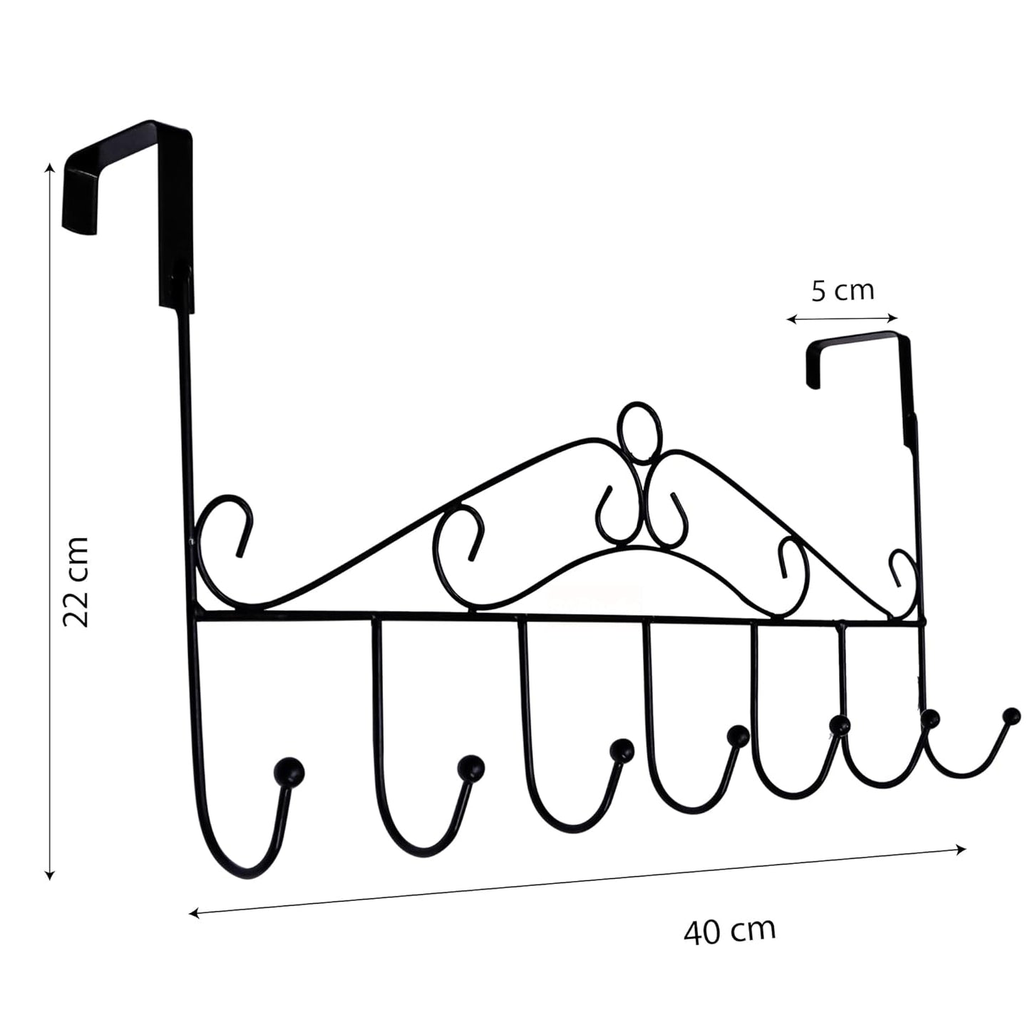 UK-0806 Door Hook | Cloth Hanger | Without Drill Door Hook | Space Saving Over Door Hook | Coat Scarf Towel Tie Holder