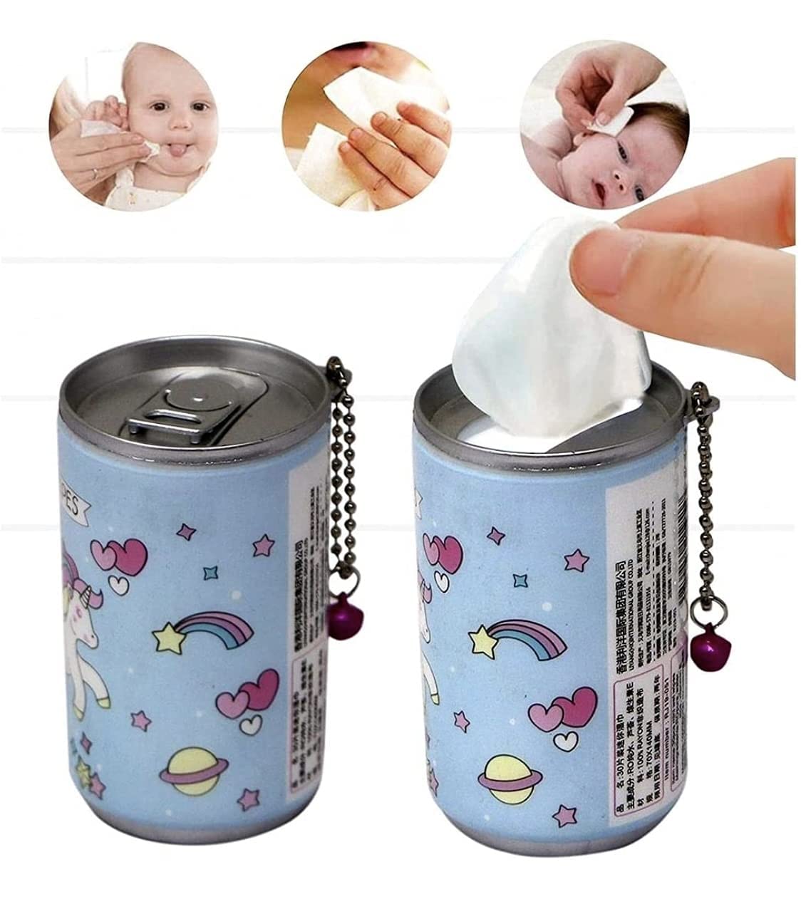 UK-0781 Wet Wipes Tissue Can for Cleaning Face Body for Kids Women and Men Soft Cologne Face Wet Wipes tissues in a Can