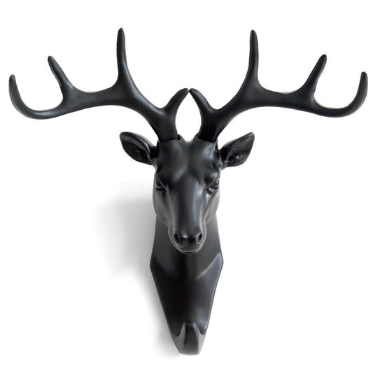 UK-0122  Deer Head Hanging Hook, Self Adhesive Wall Door Hook Hanger Bag Keys Sticky Holder