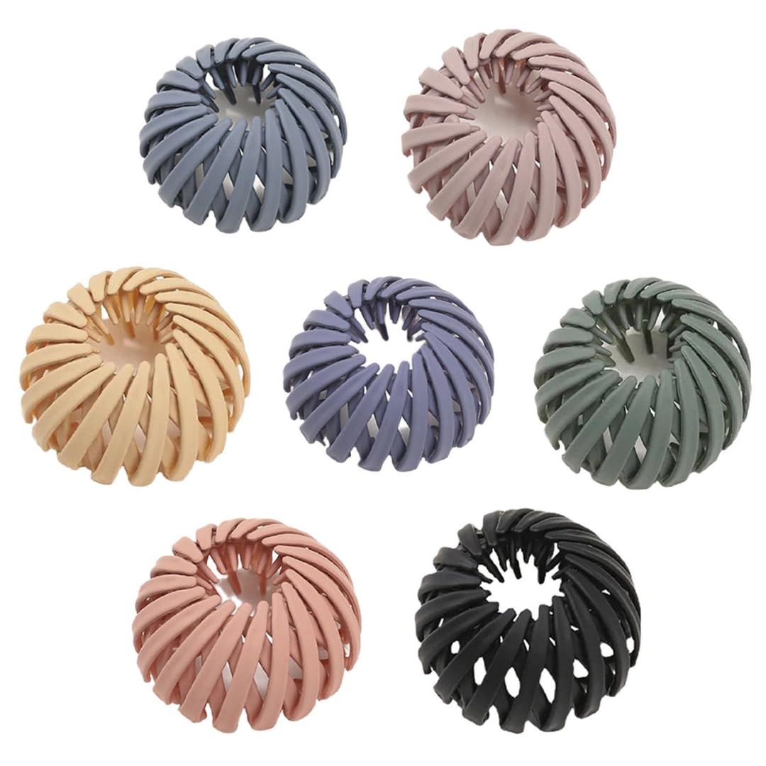 UK-0657 Birds Nest Hair Clip, Lazy Bird's Nest Plate Hairpin, Bun Maker Clips, Expandable Ponytail Holder Hair Pin