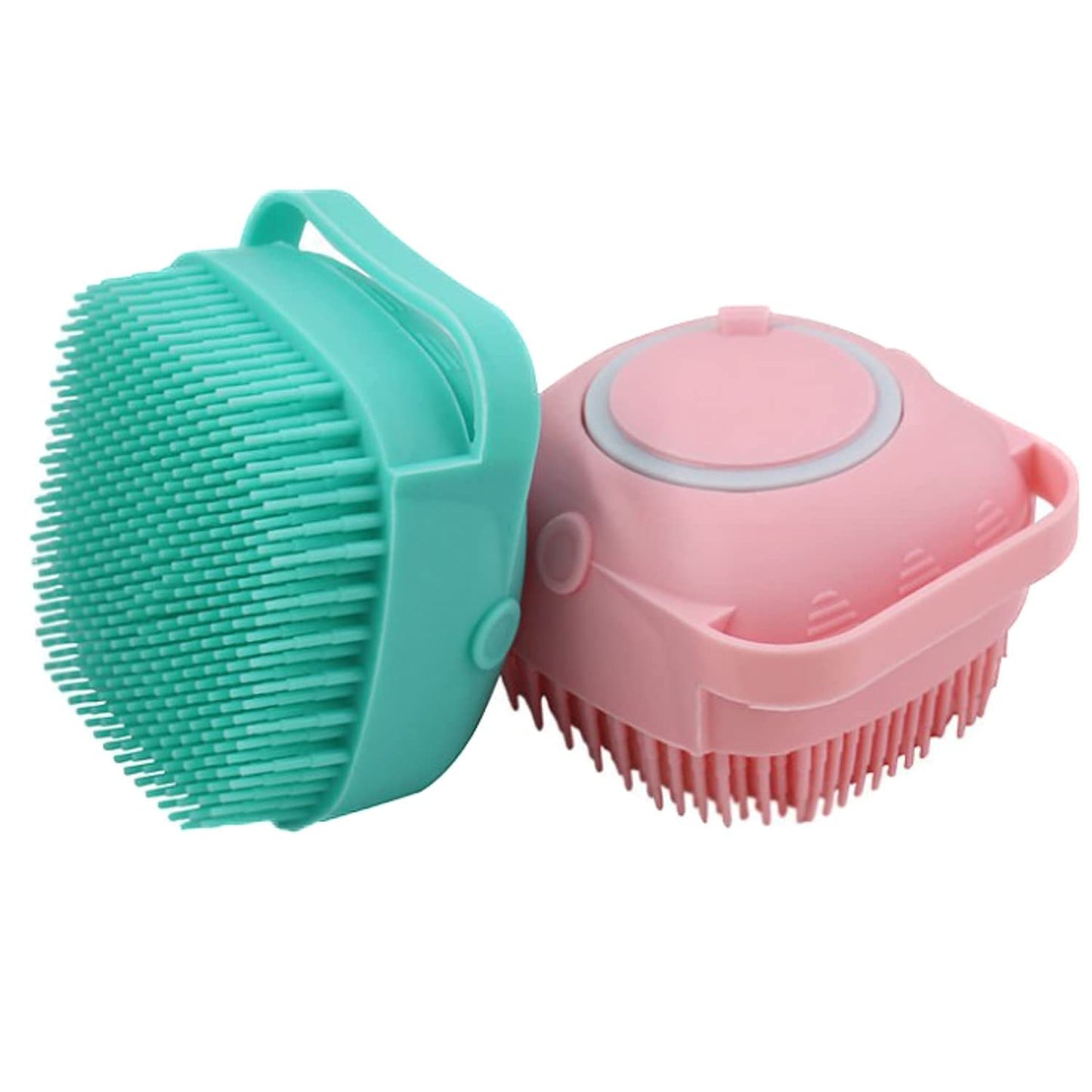 UK-0108 Silicone Massage Bath Body Brush Soft Silicone Bath Shower Massage Body Cleaning Bath Brush With Shampoo Dispenser