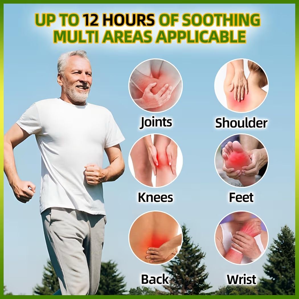 UK-1037 Knee Pain Relief Patches,Inflammation Patch Sticker Instant Relief from Pain glucocare Joint Pain Relief Products Natural Wormwood Extract Patch (pack- 10 patches)