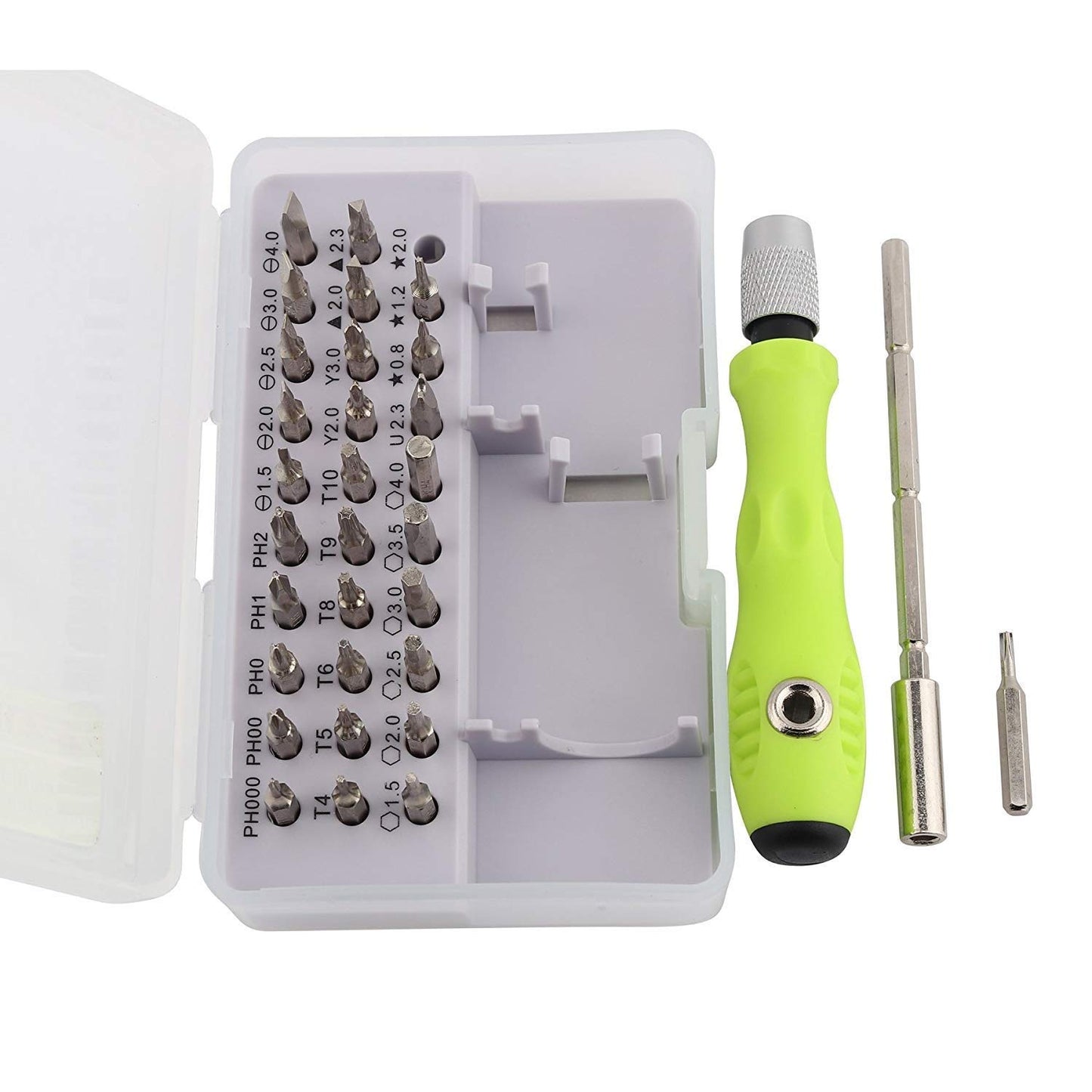 UK-0114 32 In 1 Mini Screwdriver Bits Set with Magnetic Flexible Extension Rod for Home Appliance, Laptop,Mobile