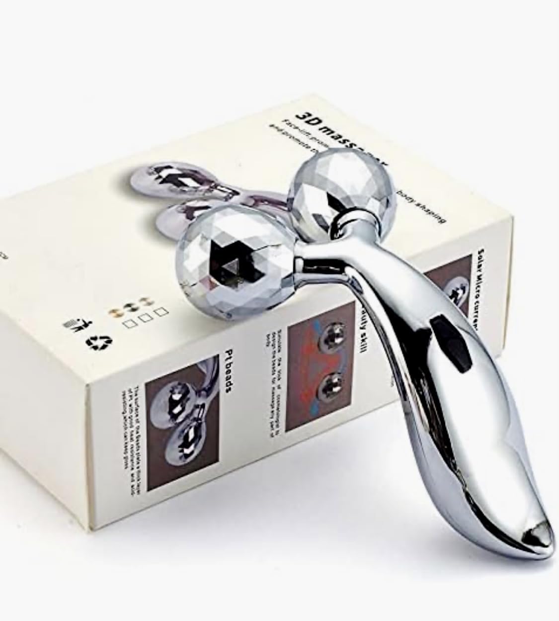 UK-0140 3D Manual Roller Massager 360 Rotate Roller Face Body Massager For Skin Lifting, Wrinkle Remover and Facial Massage, Relaxation and Skin Tightening Tool