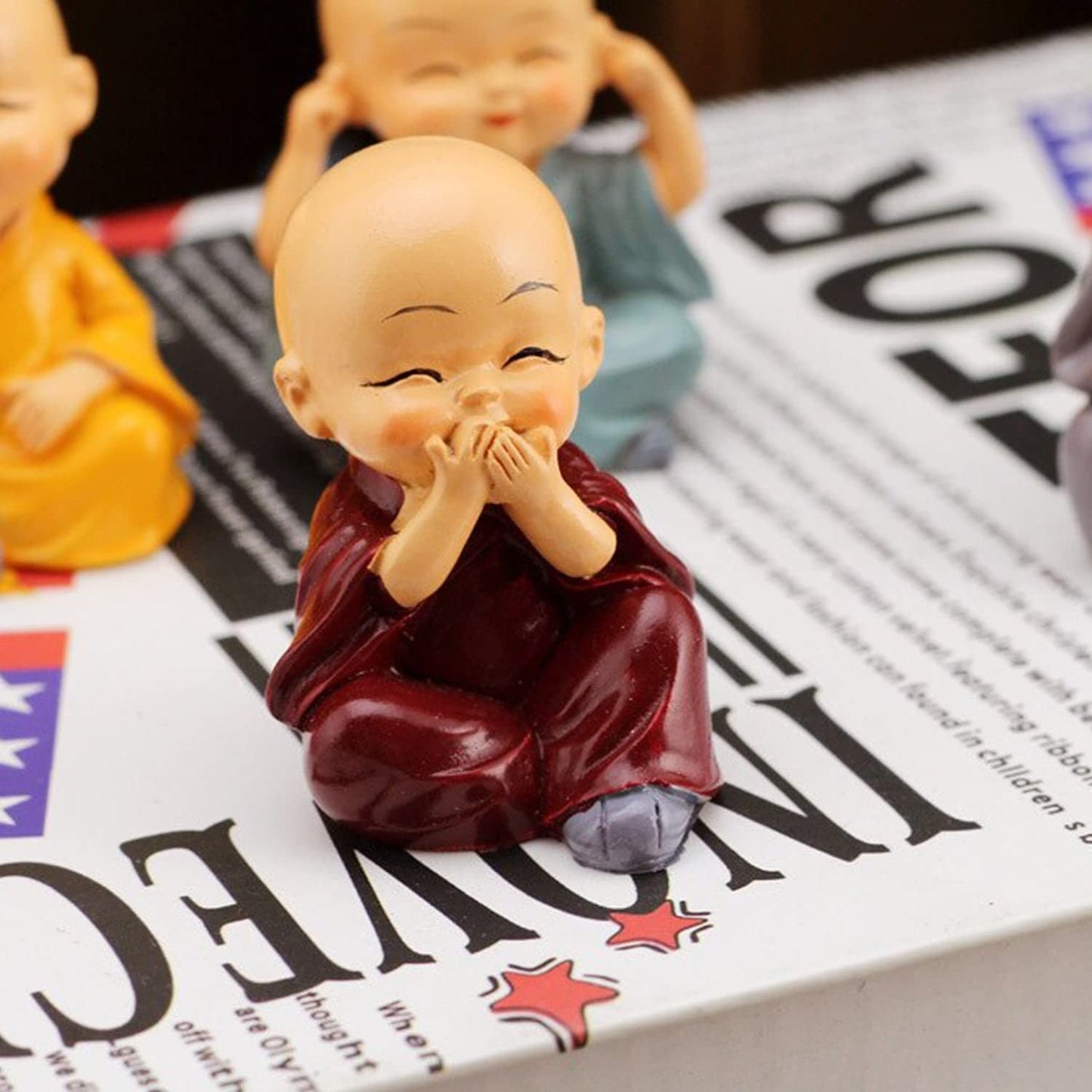 UK-0131 Baby Buddha 4PC and Show Piece Used for House, Office and Official Decorations ETC
