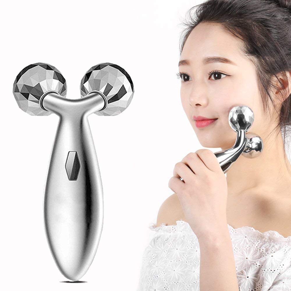UK-0140 3D Manual Roller Massager 360 Rotate Roller Face Body Massager For Skin Lifting, Wrinkle Remover and Facial Massage, Relaxation and Skin Tightening Tool