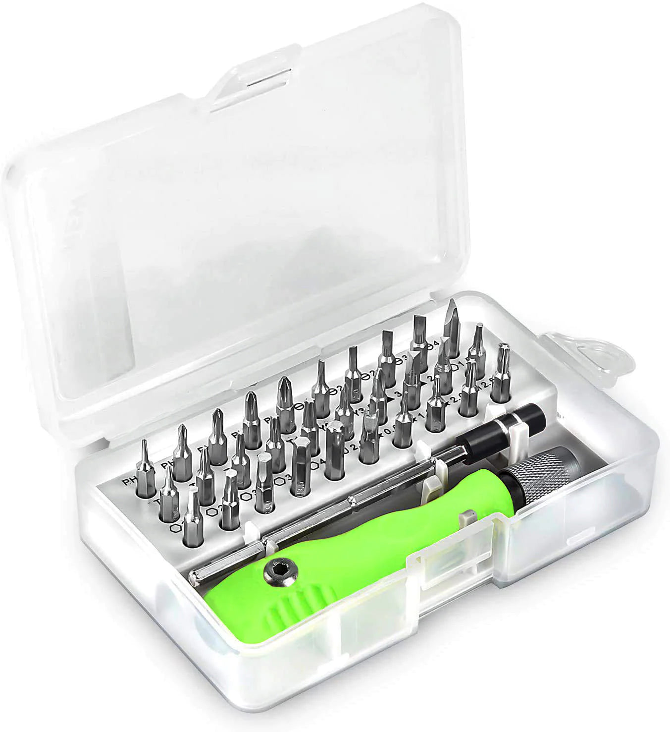 UK-0114 32 In 1 Mini Screwdriver Bits Set with Magnetic Flexible Extension Rod for Home Appliance, Laptop,Mobile