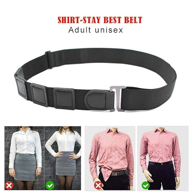 UK-0775 Shirt Tucker Belt Strap Maximum Strech (Fee Size) For Men/Women (Unisex)