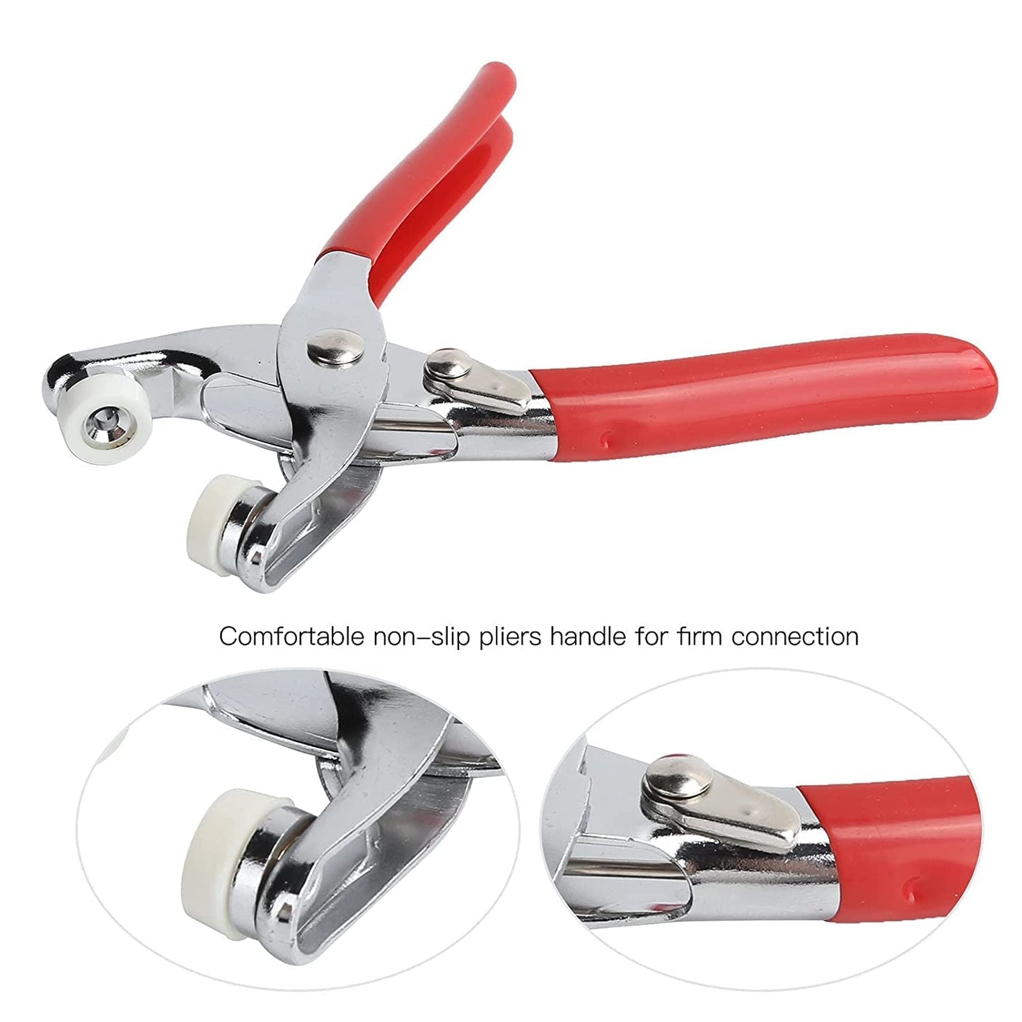 UK-0764 Grommet Eyelet Setting Pliers Tool for Bag Shoes Leather Belt Cloth Easy to Press Button Pincer Pile Clipper Hand Tool with Snap & Ring