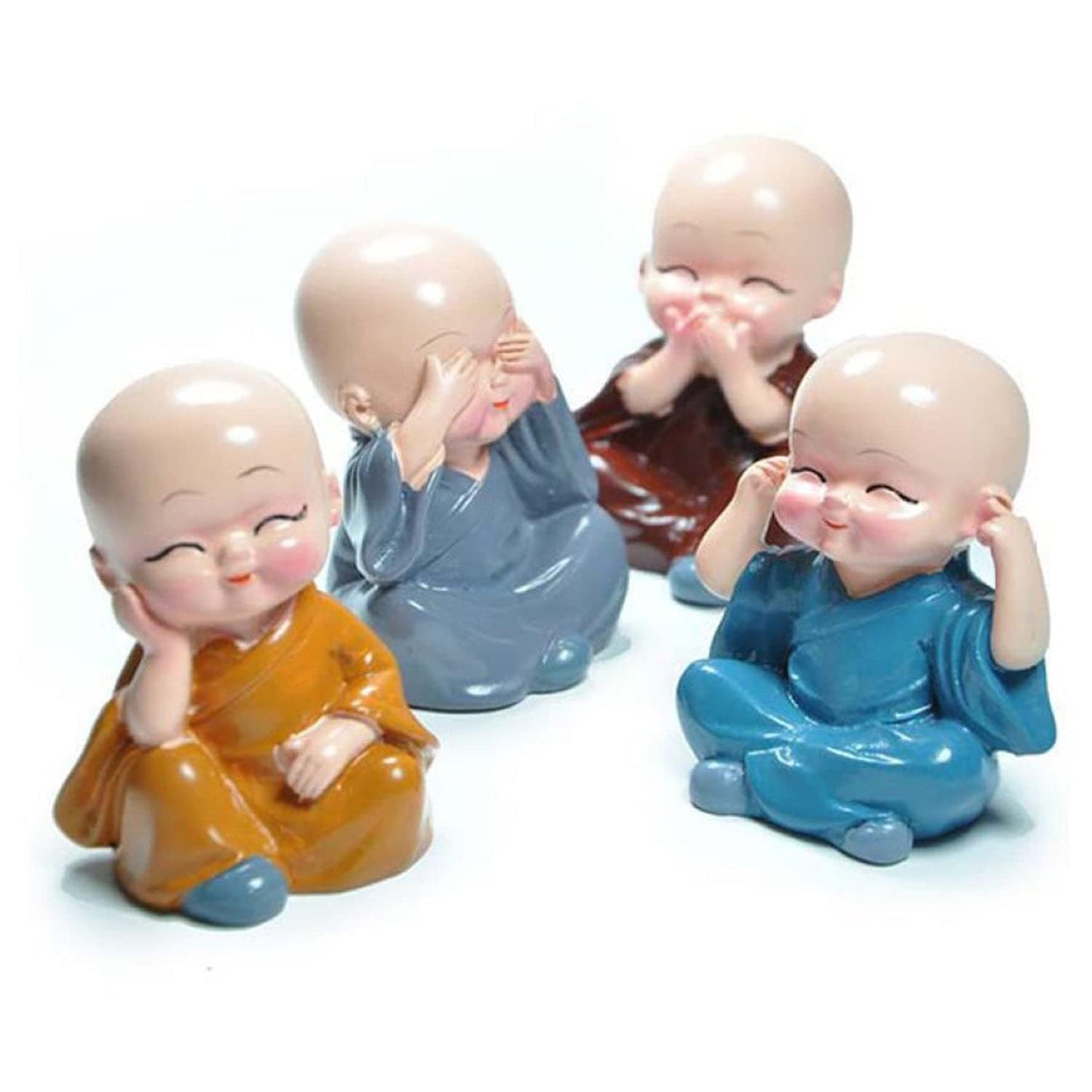 UK-0131 Baby Buddha 4PC and Show Piece Used for House, Office and Official Decorations ETC
