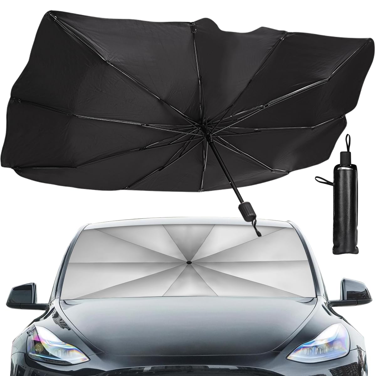 UK-0807 Car Windshield Sun Shade Umbrella And Heat Sun Visor Protector Foldable Reflector Umbrella
