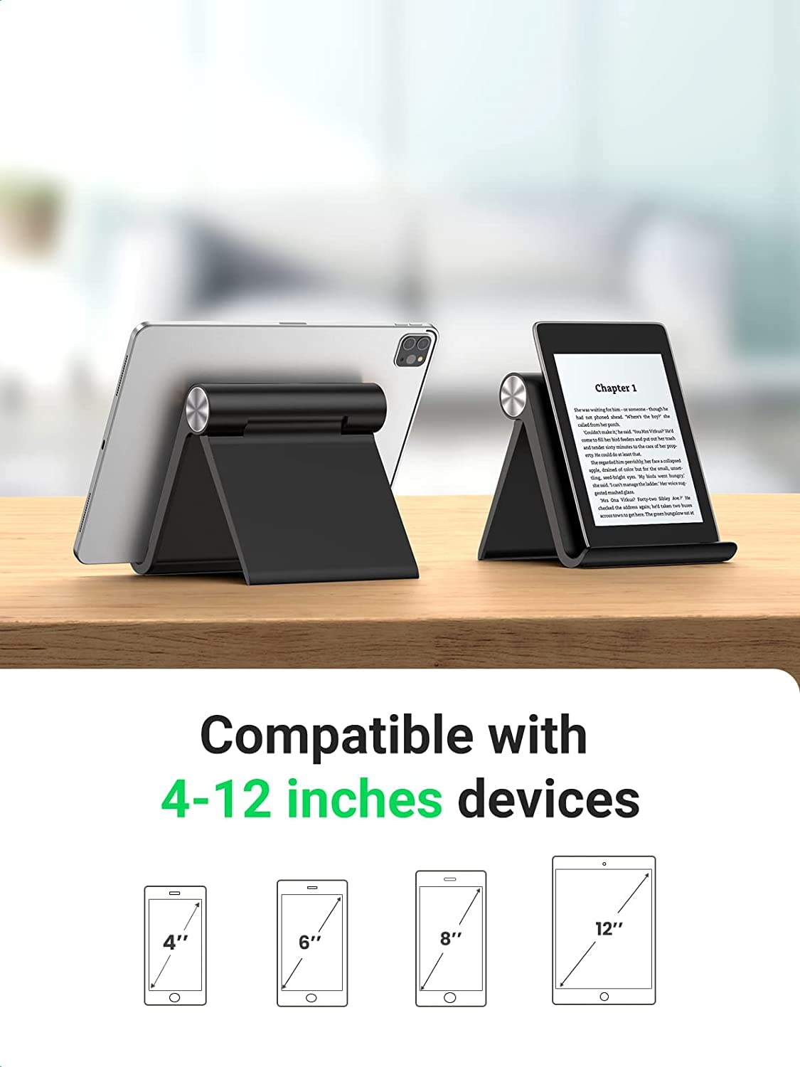 UK-1077 Mobile Stand. Holder for iPhone, Android, Samsung, Oneplus, Xiaomi. Portable,Foldable Stand.Perfect for Bed,Office, Home