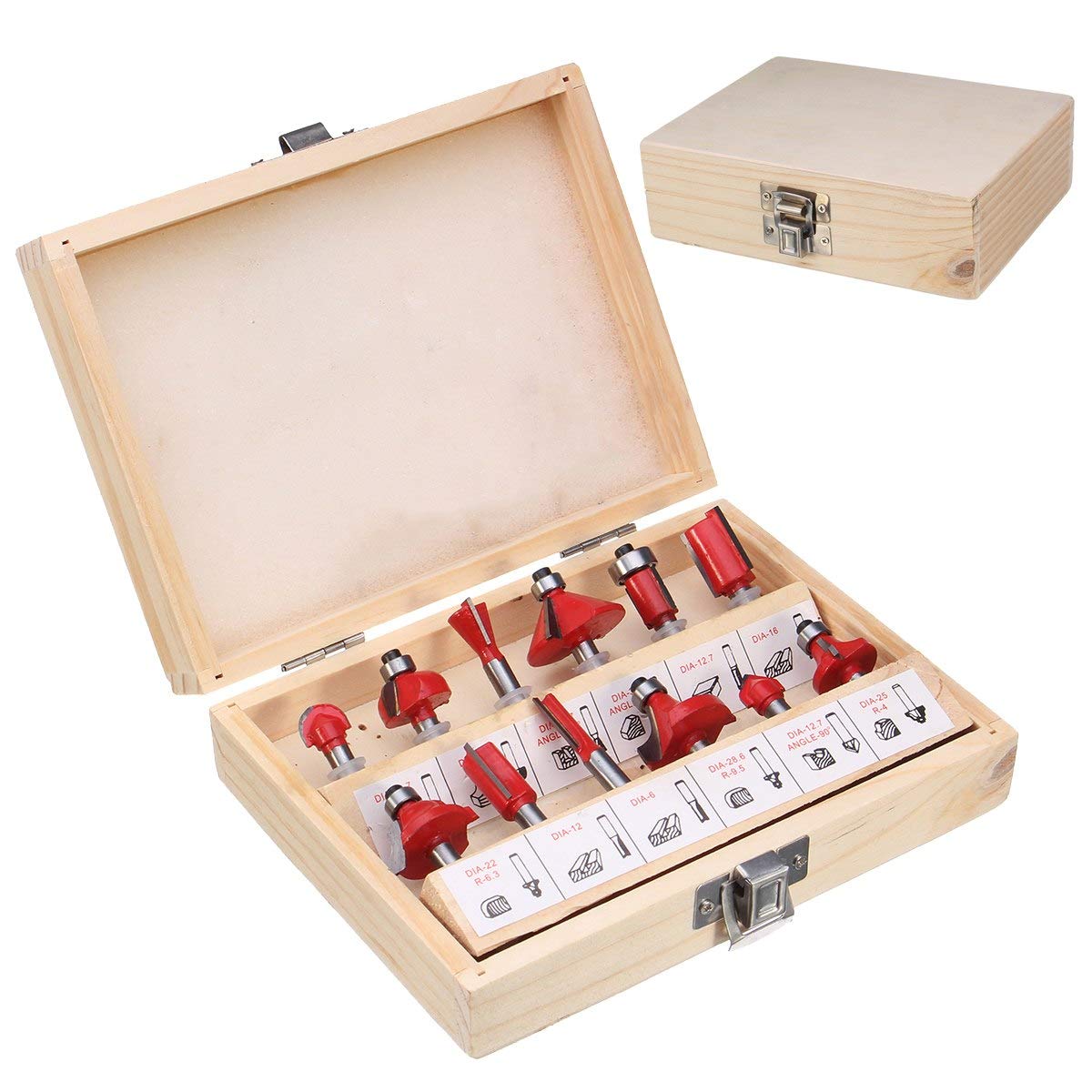 UK-0106 12 / 15PCS MILLING CUTTER ROUTER BIT SET