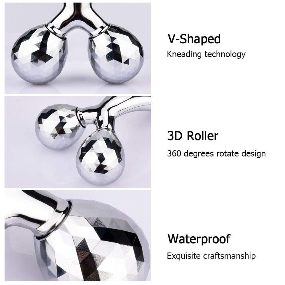 UK-0140 3D Manual Roller Massager 360 Rotate Roller Face Body Massager For Skin Lifting, Wrinkle Remover and Facial Massage, Relaxation and Skin Tightening Tool