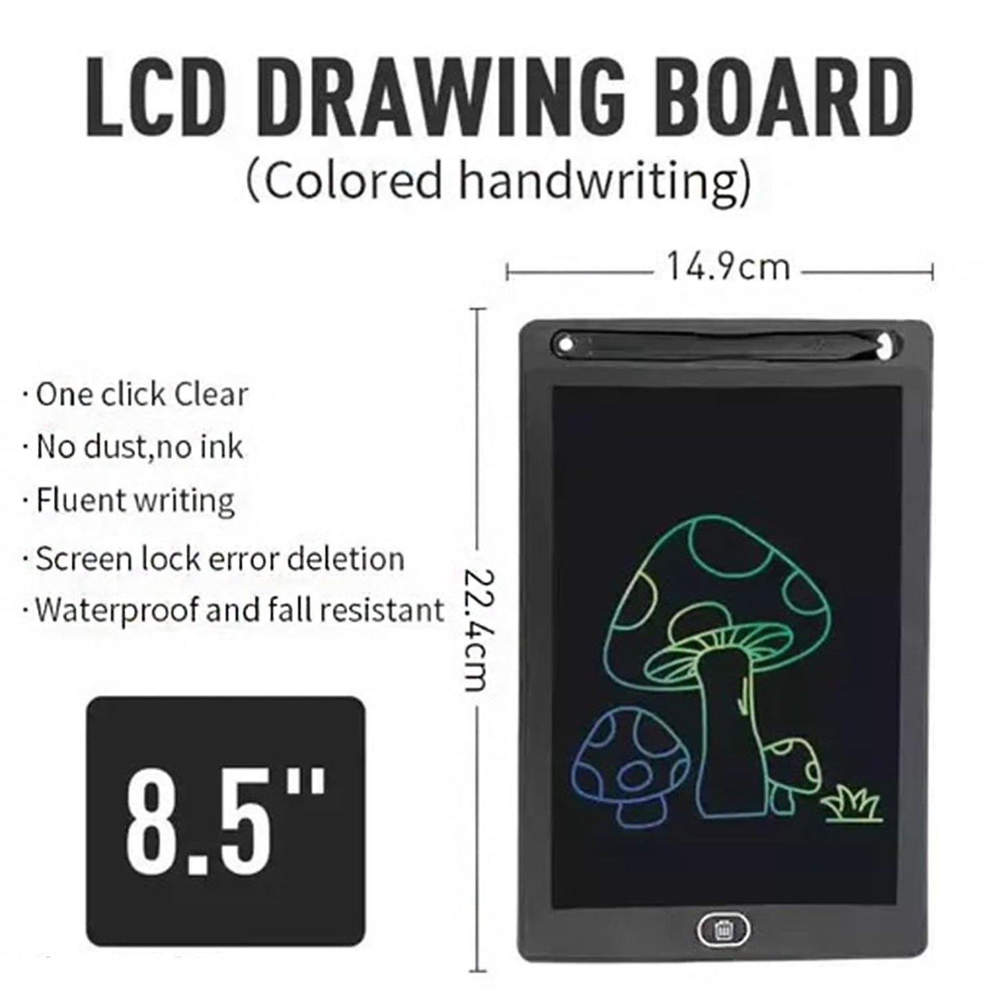 UK-0133 8.5 inch LCD E-Writer Electronic Writing Pad/Tablet Drawing Board - Paperless Memo Digital Tablet