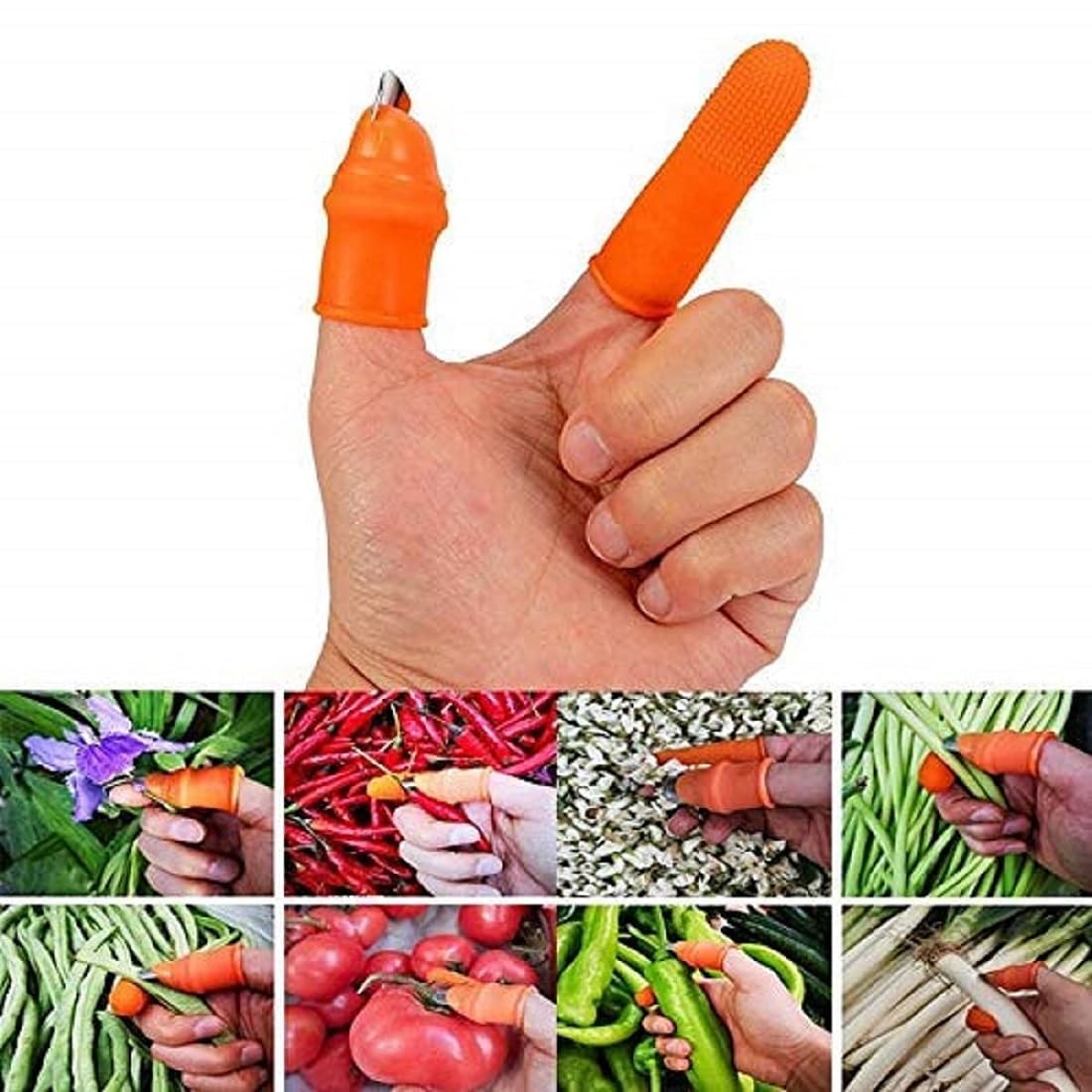 UK-0215 Thumb Knife Finger Cutter Kitchen Knife Set for Kitchen Garlic Peeler for Kitchen Finger Thumb Cutter