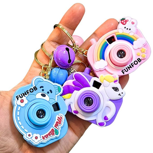UK-0895 Mini Camera Projector Keychain Toy for Kids | Lightweight Return Gift | Cute Pocket-Sized Image Projector for 3+ Years Boys & Girls Multicolour