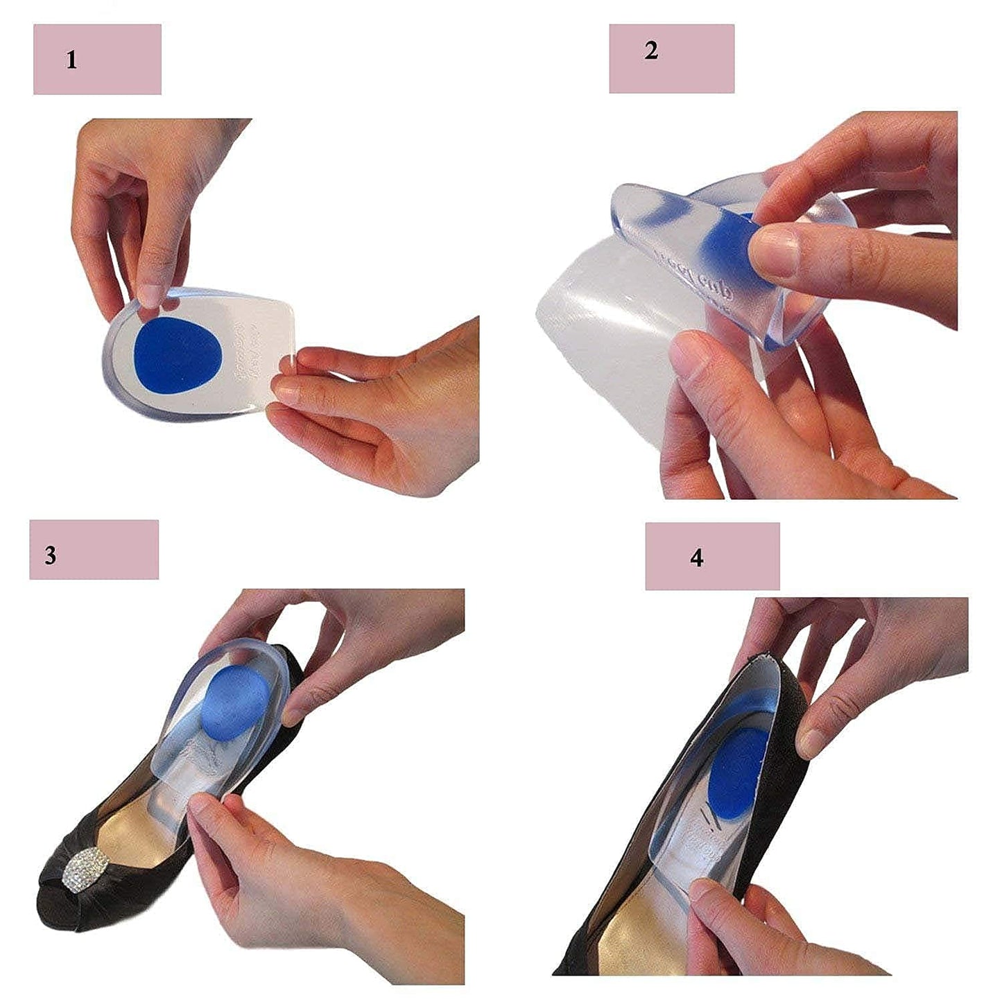 UK-0167 Silicone Gel Heel Pad For Heel Swelling Pain Relief