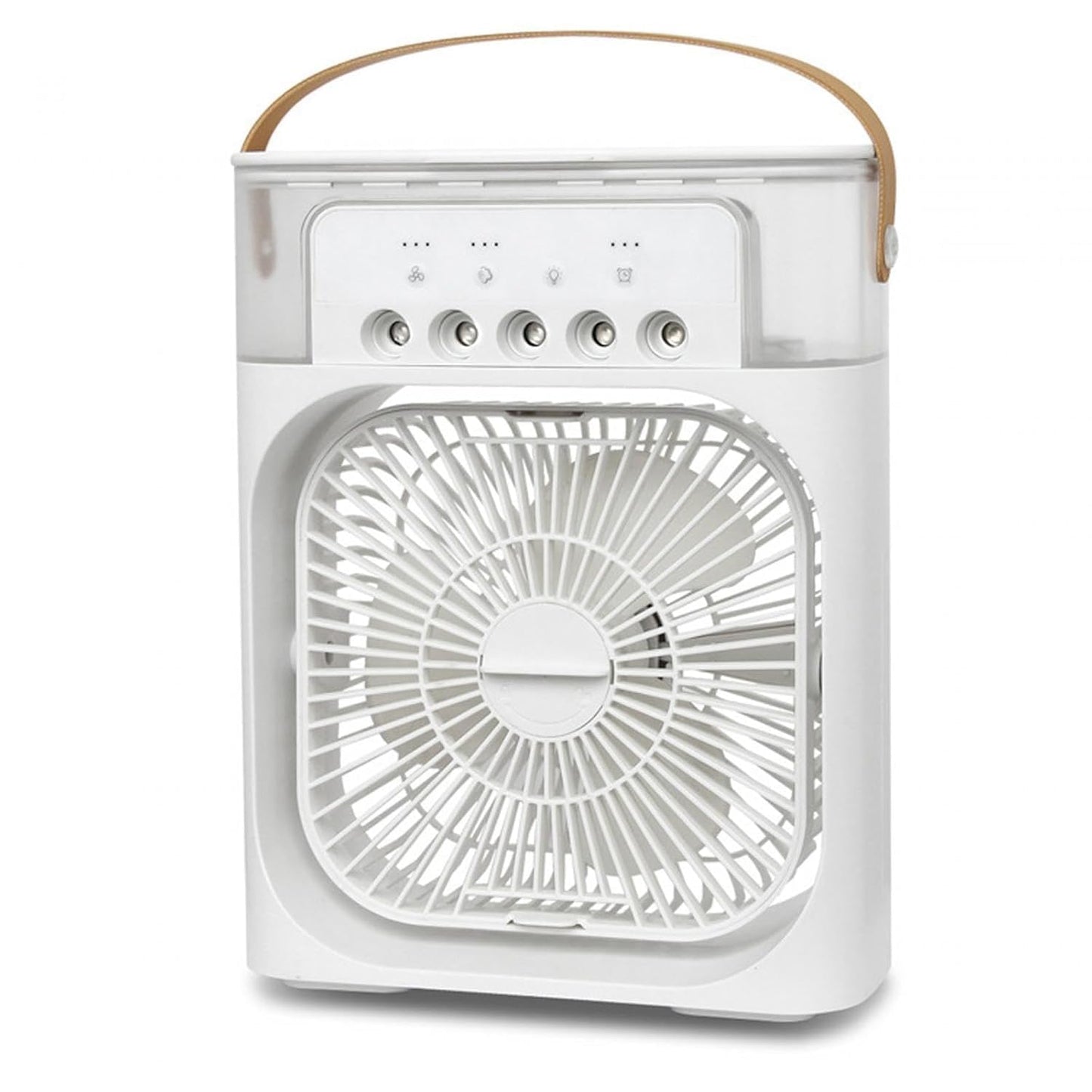 UK-0804 Portable Ice Fan Air Cooler With water For Frost Cube Fan, 3 In 1 Mist Mini Evaporative Cooling Fan with LED, Timer, 3 Wind Speeds 3 Spray Modes for Home Office Bedroom Table and Desktop