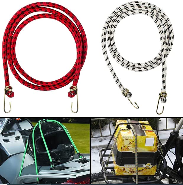 UK-0280 Flexible Bungee Rope/Luggage Strap/Bungee Cord with 10 MM Diameter and Corner Metal Hooks 2MTR