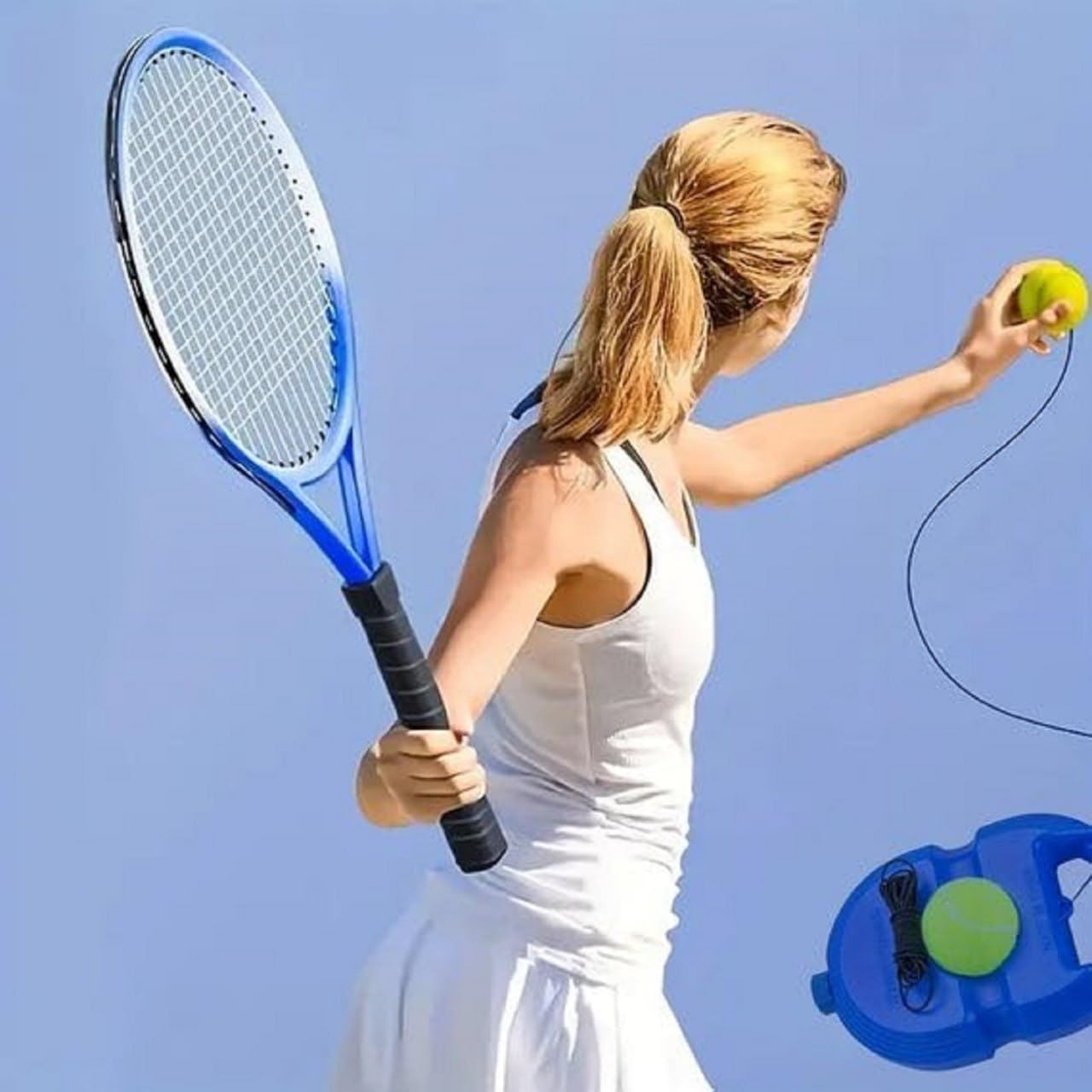 UK-0364 Tennis Trainer Rebound Ball,Solo Tennis Training Equipment for Self-Pracitce,Portable Tool,Tennis Rebounder Kit