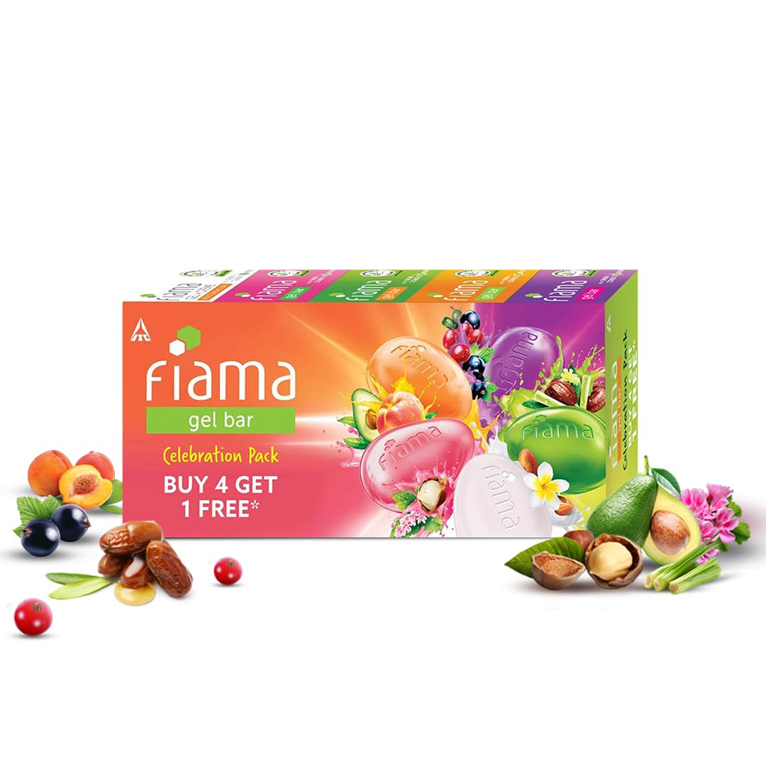 UK-0470 Fiama Gel Bar Celebration Pack, 125g (Buy 4 Get 1 Free)