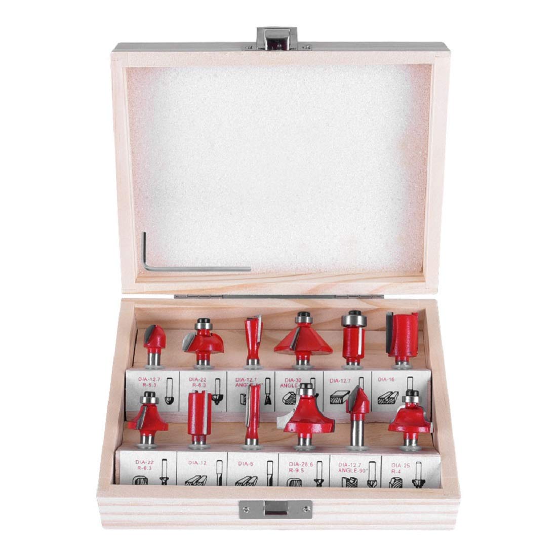UK-0106 12 / 15PCS MILLING CUTTER ROUTER BIT SET