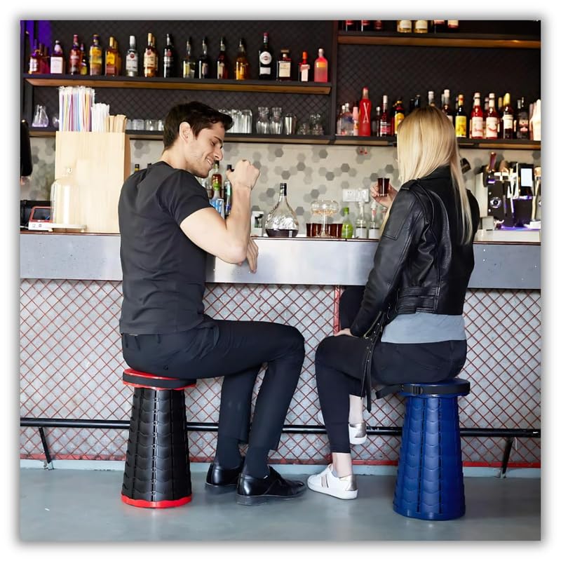 UK-1089 Folding Stools for Outdoor, Camping, Hiking, Fishing, Picnic Chair Plastic Stool Table Foldable Plastic Chair for Train/Metro, Strong Material and Reliable