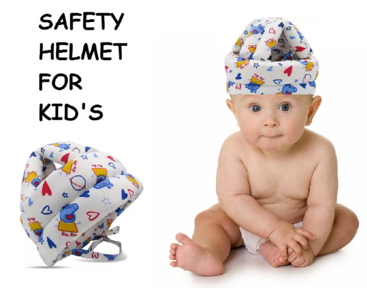 UK-0117 Baby Head Protector for Safety - Adjustable Safety Helmet 6m to 3y Kids, Soft Head Cushion Protective Running Walking Crawling Safety Helmet