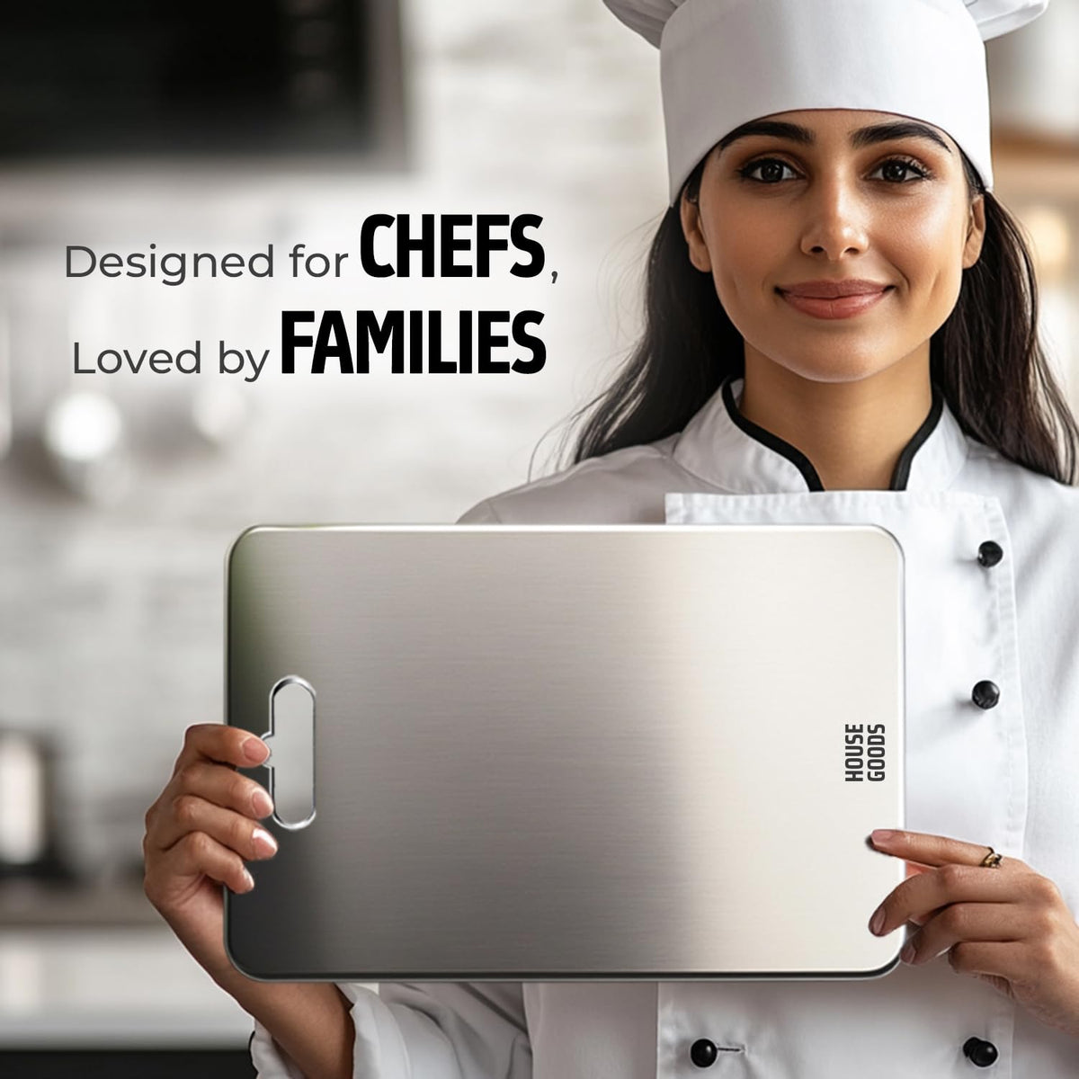 Stainless Steel Chopping Board Vegetable,Fruit Cutting, Kneeding, Cake Prep, Heavy Duty Chopping-Board