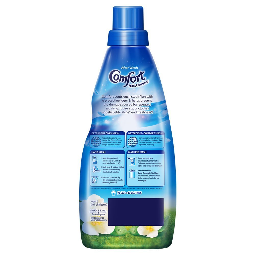 Comfort Anti Bacterial Fabric Conditioner | After Wash Liquid Fabric Softener | Softness, Shine & Long Lasting Freshness