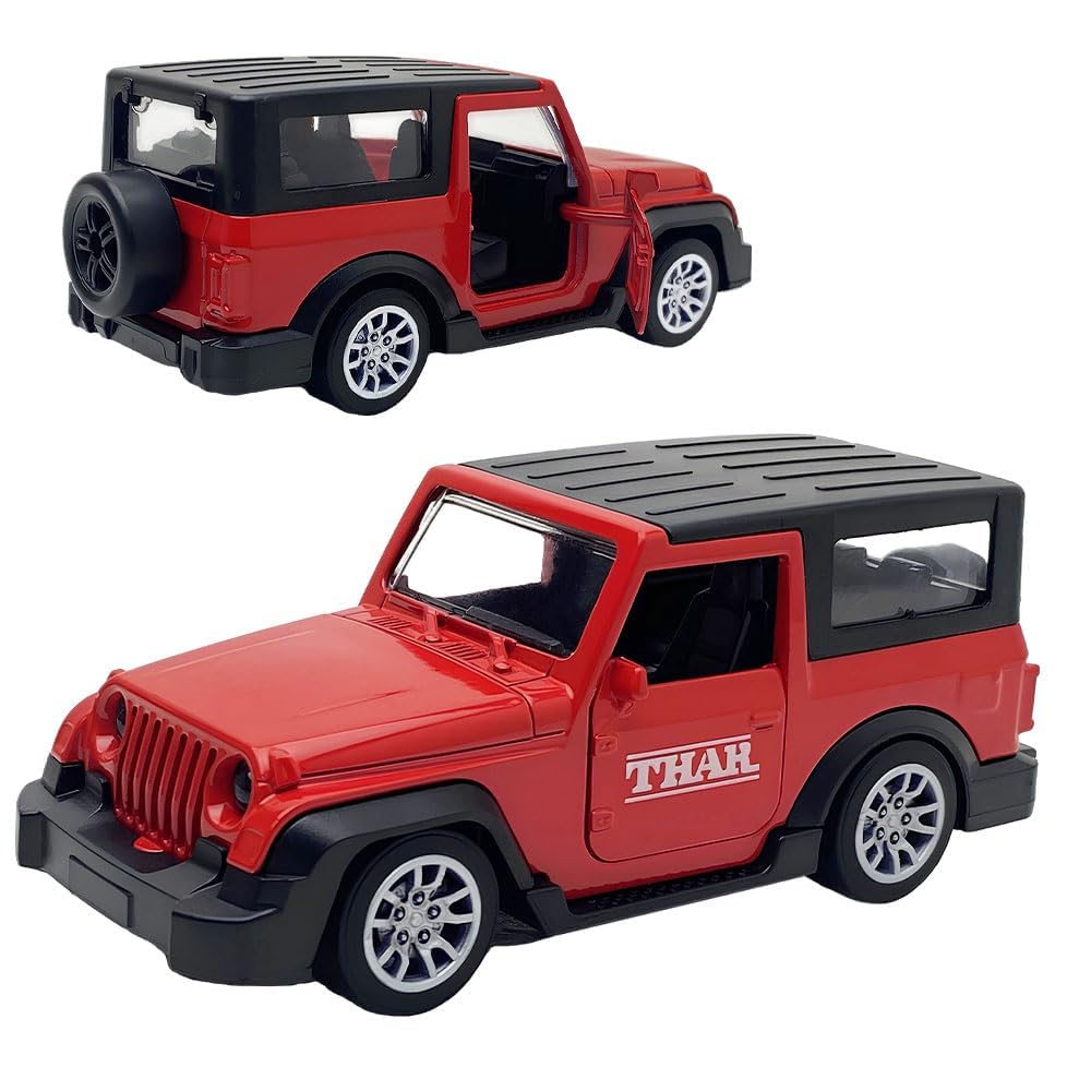 UK-0942 Thar Die-Cast Metal Toy for Kids | Pull Back Action Miniature Scaled Model Car | Openable Doors