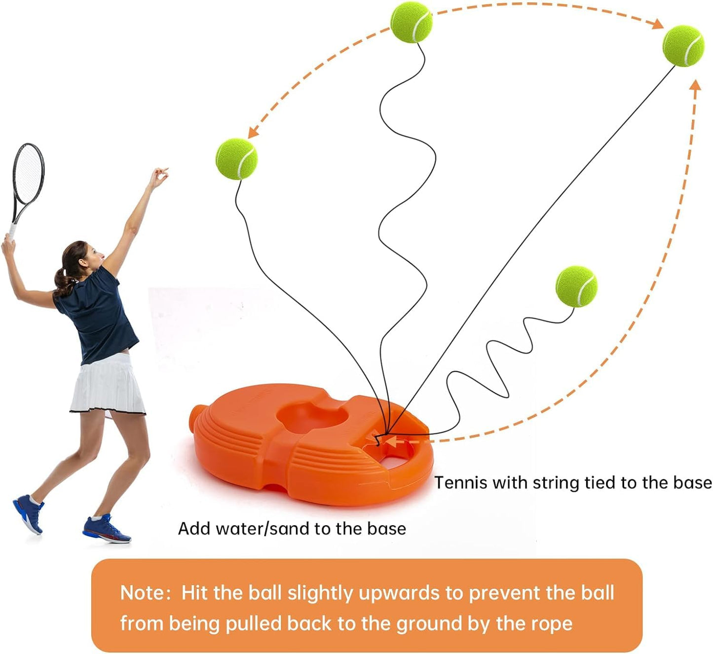 UK-0364 Tennis Trainer Rebound Ball,Solo Tennis Training Equipment for Self-Pracitce,Portable Tool,Tennis Rebounder Kit