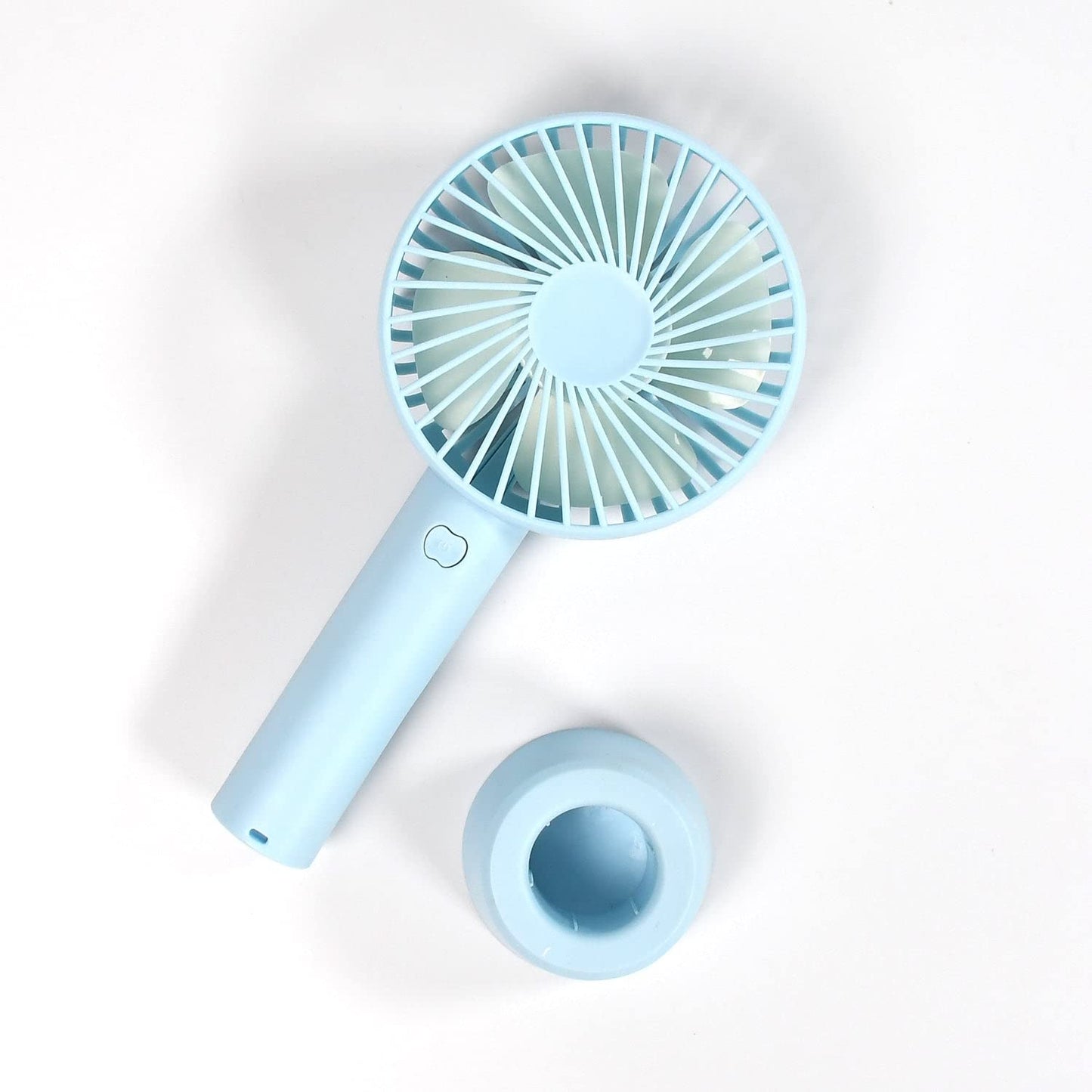 UK-0837 Portable USB Hand Fan Built-in Rechargeable Battery Operated Table Fan with Standing Holder Handy Base For Home Office Indoor Outdoor Travel