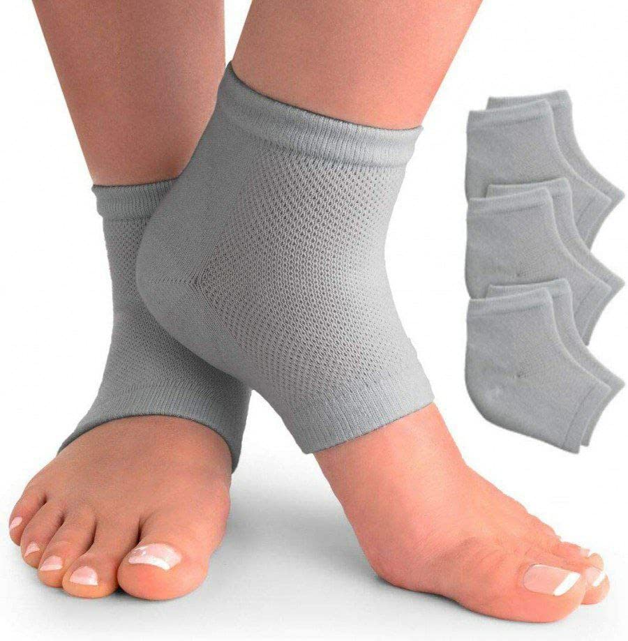 UK-0125 Heel Pain Relief Silicone Gel Heel Socks, Toeless Spa Sock for Foot Care Treatment, Orthopaedic Socks Heel Protector Socks For Men And Women