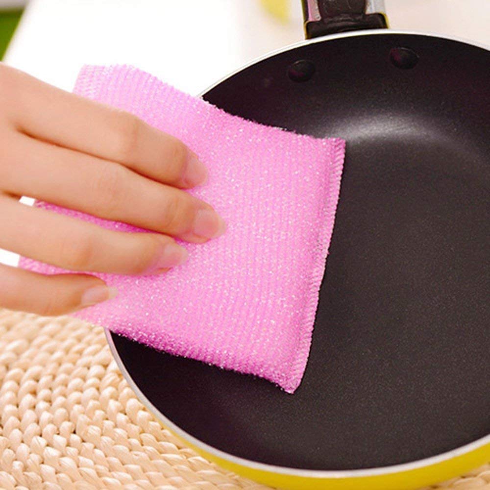 UK-0372 Scratch Proof Kitchen Utensil Scrubber PAD - Pack of 12 ( MULTICOLOR)