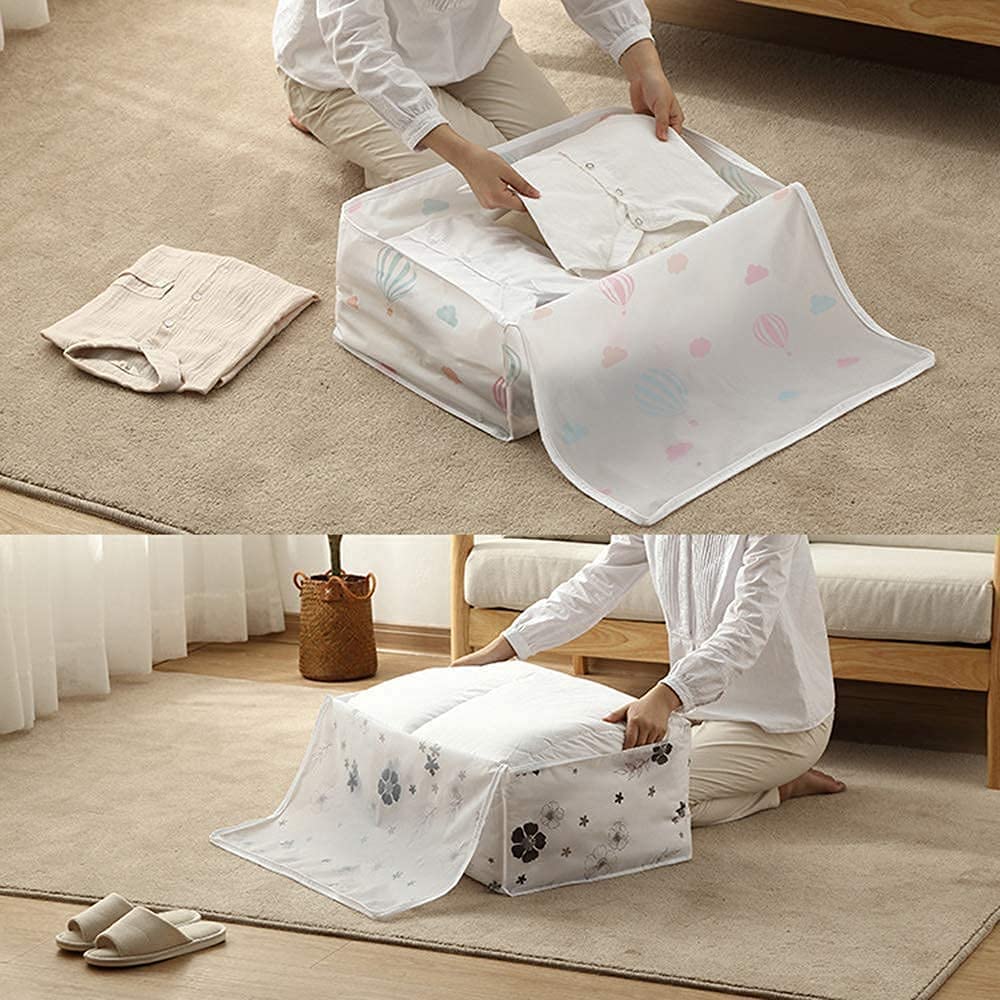 UK-0759 Storage Organizer - Moisture-Proof, Dust-Proof Quilt Storage Bags for Storing Quilts, Coats, Jackets, Pillows, Blankets | Underbed Storage Bag (58 x 40 x 22 CM)