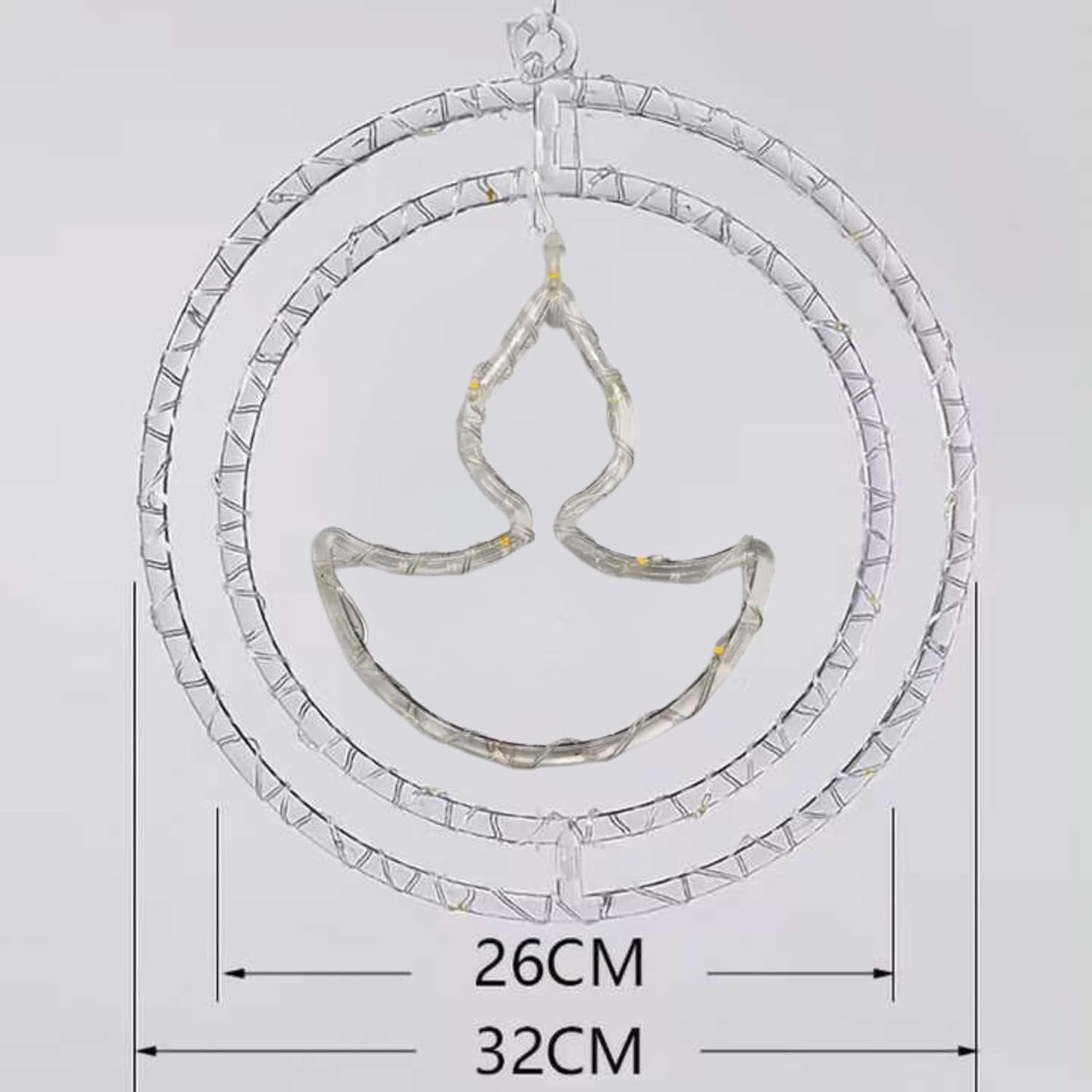 UK-1009 Diya Pendant Hanging Lights – Warm White LED Decorative Lights for Diwali, Navratri, Christmas Tree, New Year Party & Home Festive Décor