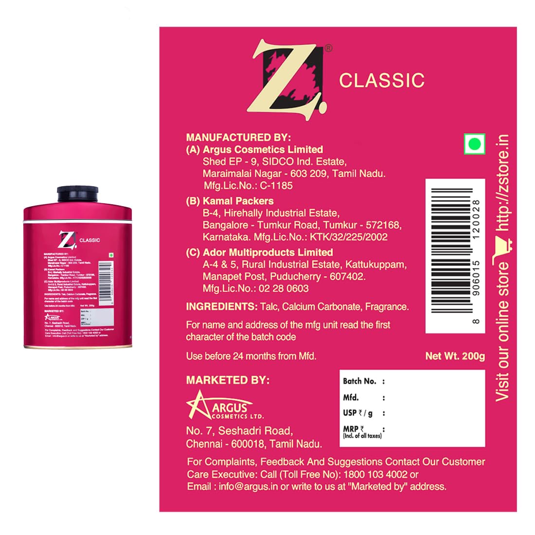 UK-0448 Z - Magnetism for Men Talc30gms Talcum powder for men