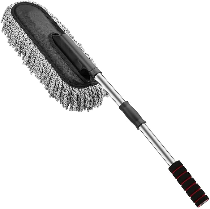UK-0118 Car Duster, Extendable Long Handle Microfiber Car Cleaner Exterior Scratch Free Car Cleaning Tool