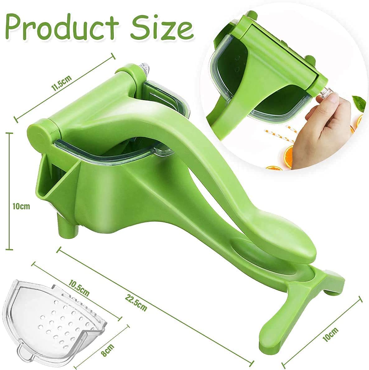 UK-0836 Manual Plastic Fruit Juicer, Hand Press Lemon Squeezer Hand Juicer Citrus Press Juicer Fruit Extractor Tool for Orange, Limes, Lemon