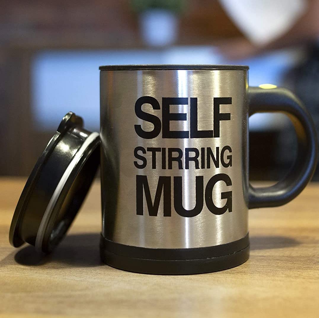 UK-0127 Self String Coffee Mug, Stainless Coffee Mixing Cup Blender Self Stirring Mug Best Gift Coffee Mug, Coffee Mug self Stirring (Multi Color)