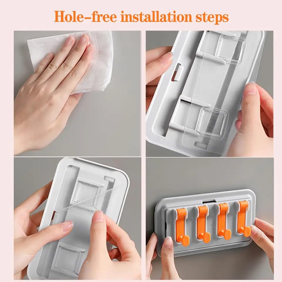 UK-0089 Multi-Purpose Hook up Wall Mounted Hook Towel Hook Rack Foldable Wall Hooks Mobile Holder Stand Towel Hangers Wall Mounted Coat Rack Foldable Hook, Mobile Stand (Multi Color)
