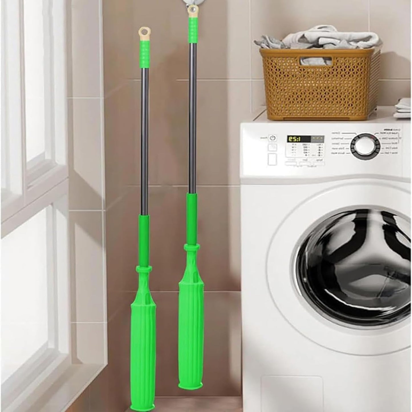 UK-0708 2 in 1 Dehydrated Floor Cleaning Mop || Self-Wringing Floor Mop || 360 Rotatable Adjustable Cleaning Mop, || Microfiber Mop Wet and Dry for Bathroom/Offfice/Home/Outdoor