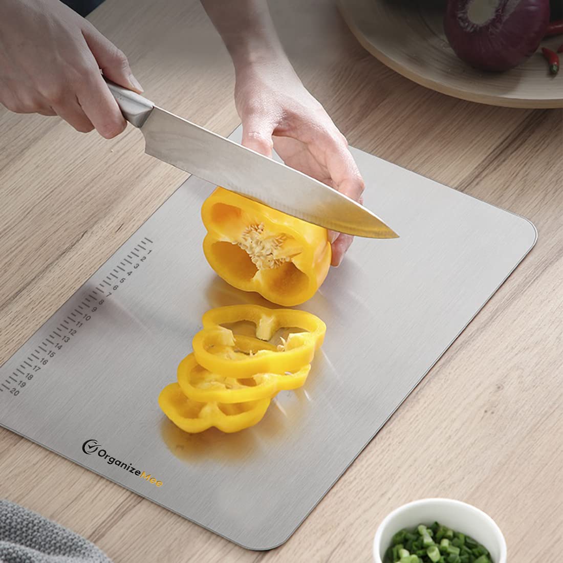 Stainless Steel Chopping Board Vegetable,Fruit Cutting, Kneeding, Cake Prep, Heavy Duty Chopping-Board