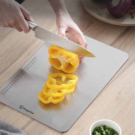 Stainless Steel Chopping Board Vegetable,Fruit Cutting, Kneeding, Cake Prep, Heavy Duty Chopping-Board